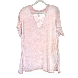 We The Free Maddie Burnout Tee in Dusty Mauve